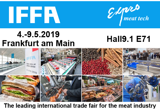  欢迎访问我公司IFFA展台,独立展位号:Hall 9.1 E71